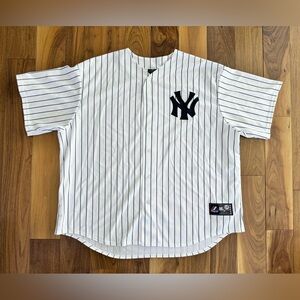 Majestic New York Yankees Pinstripe Blank Jersey 4X